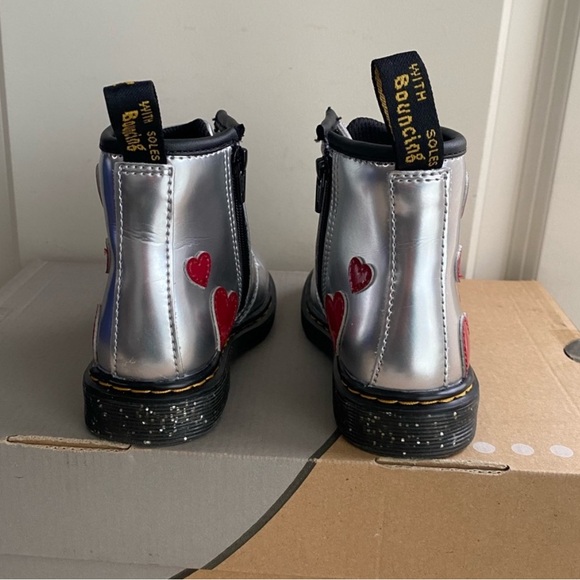 Limited Edition Dr. Martens Heart Boots. Kids 7 - Picture 3 of 9